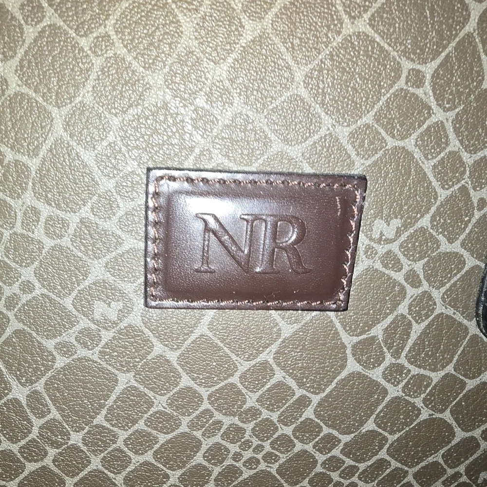Classic Nina Ricci Brown Patterned Tote Bag